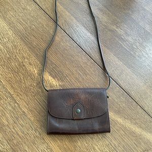 Frye Melissa Brown Leather Crossbody Bag Wallet Clutch